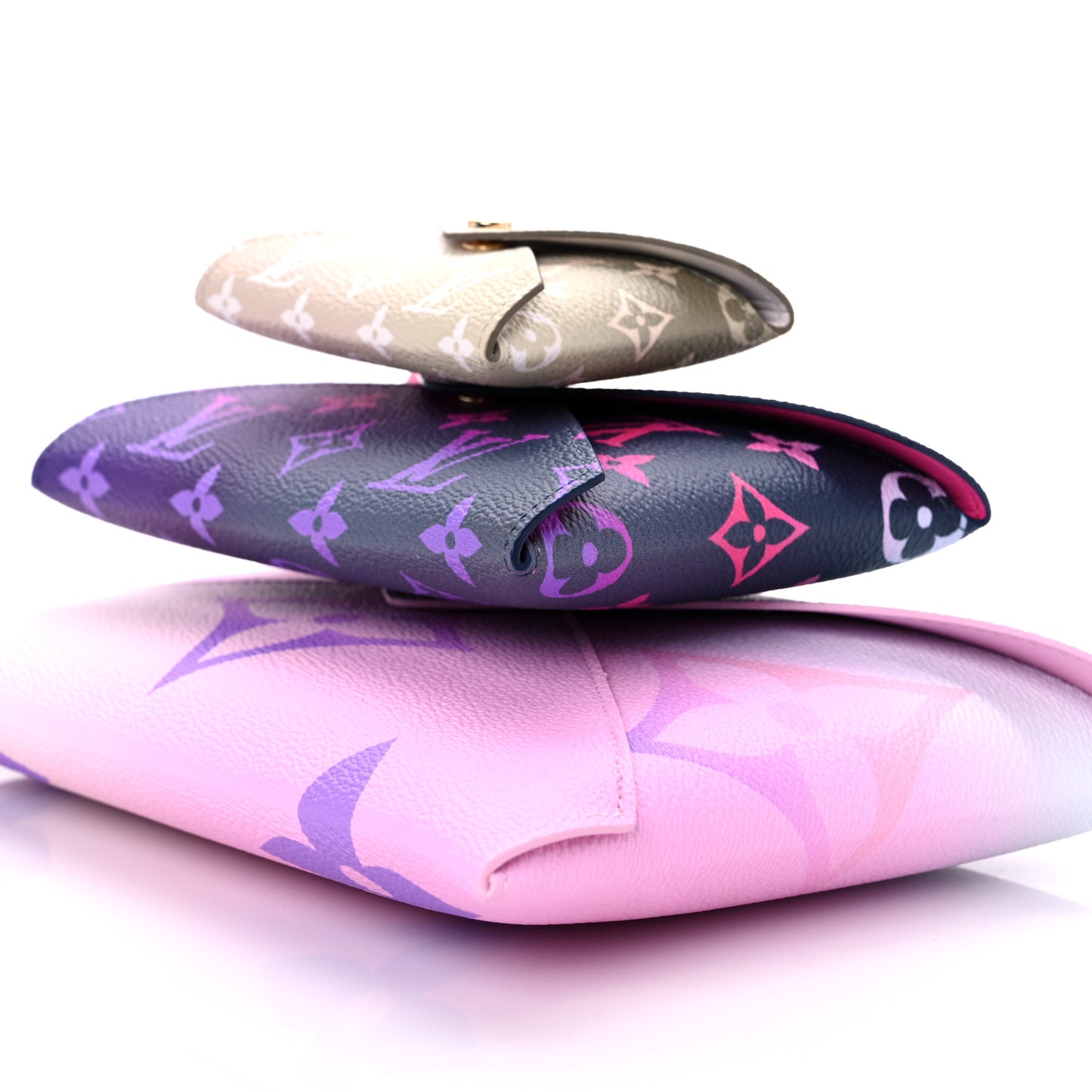 Monogram Giant Spring In The City Kirigami Pochette Set Sunrise Pastel Midnight Fuchsia Sunset Kaki