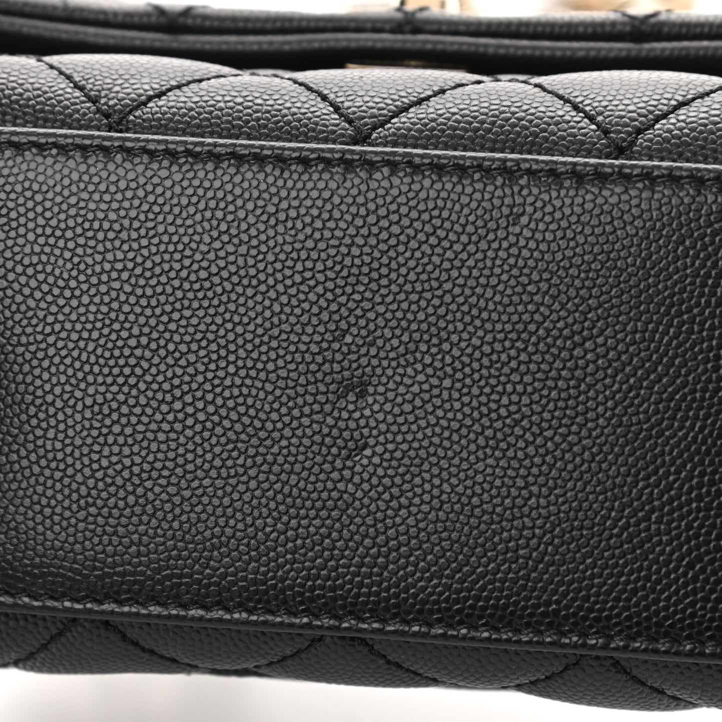 Caviar Quilted Extra Mini Coco Handle Flap Black