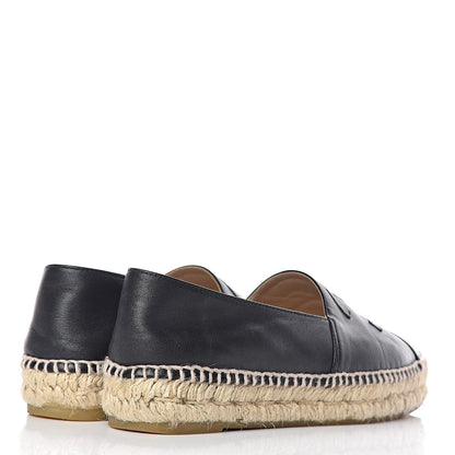 Chanel Lambskin CC Espadrilles 36 Black 4 of 14