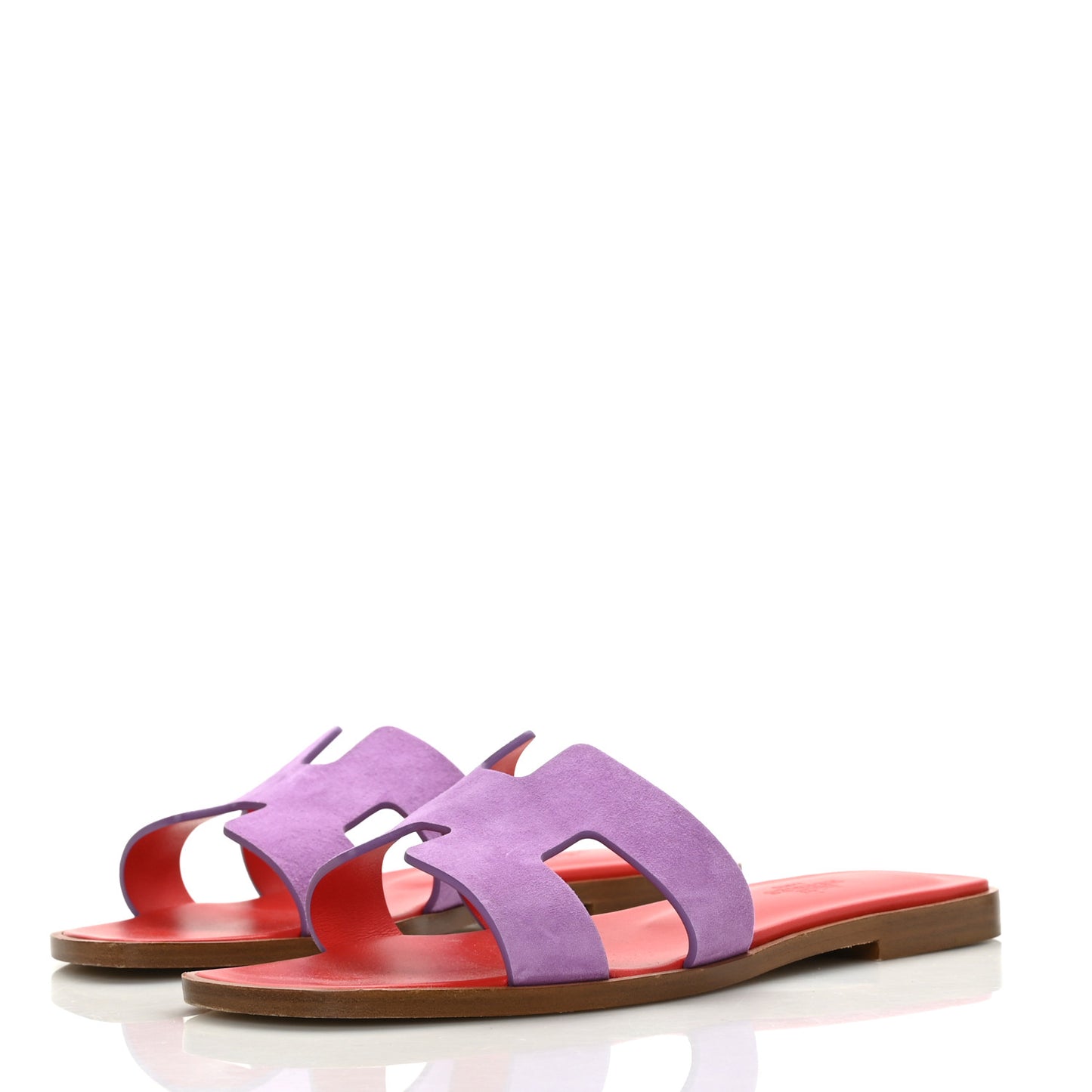 Suede Goatskin Oran Sandals 37.5 Violet Parme
