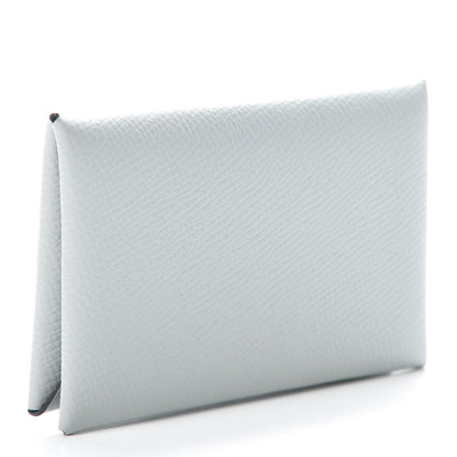 Hermes Epsom Verso Calvi Card Case Bleu Glacier Bleu Brighton 3 of 8