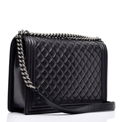Chanel Calfskin Quilted Large Boy Flap Black 3 of 10