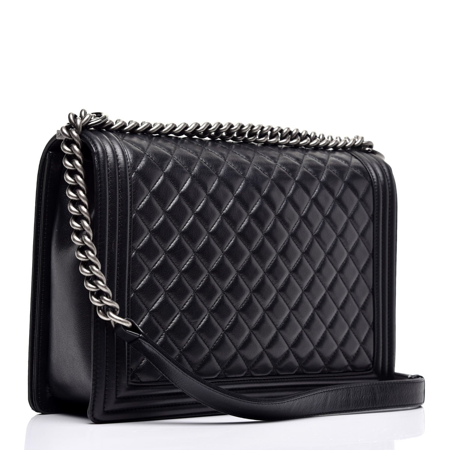 Chanel Calfskin Quilted Large Boy Flap Black 3 of 10