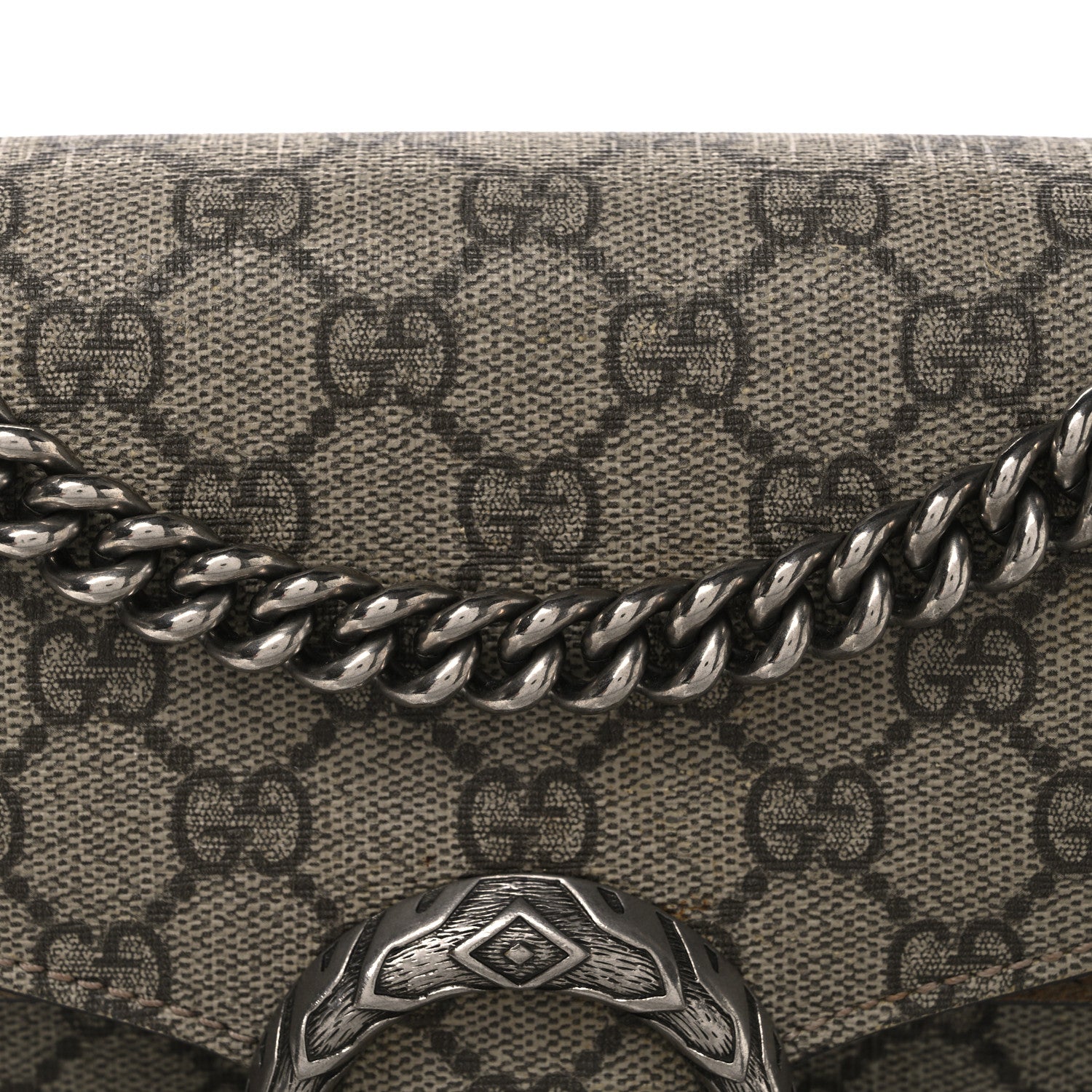 Gucci GG Supreme Monogram Small Dionysus Shoulder Bag Taupe 8 of 11