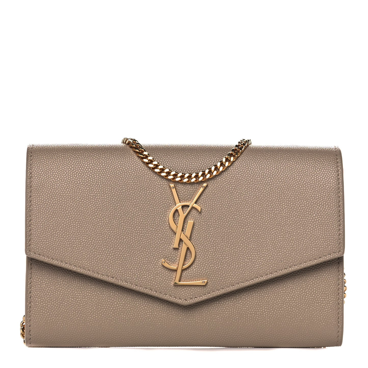 Grain De Poudre Monogram Uptown Chain Wallet Dark Beige
