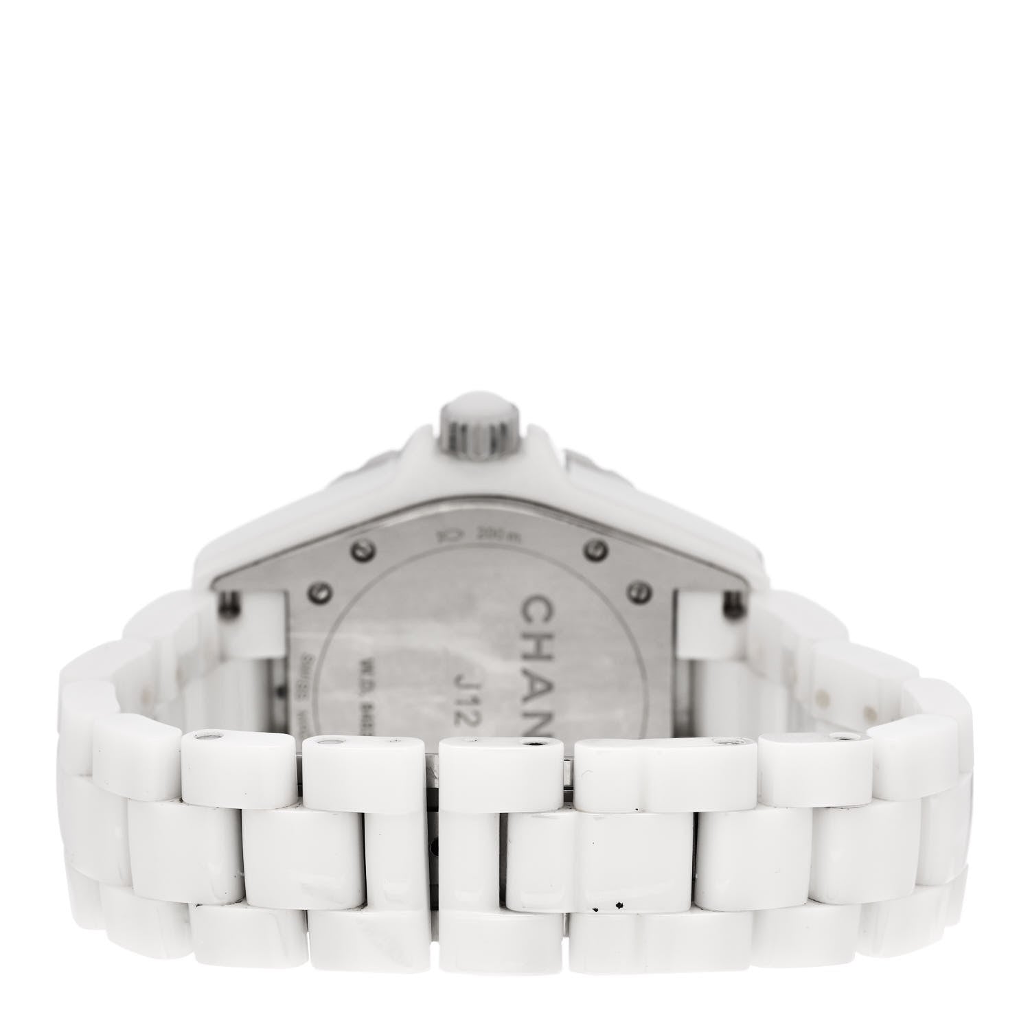 Chanel Stainless Steel Ceramic 38mm J12 Automatic Watch White 3 of 5