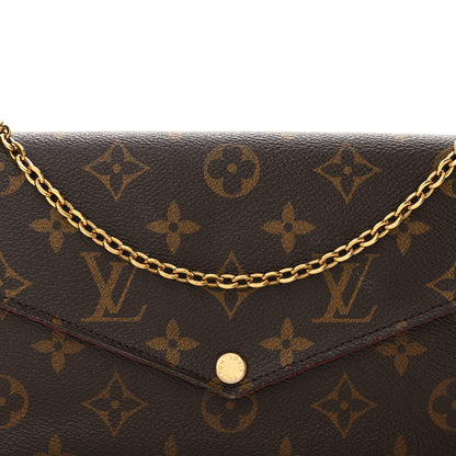 Louis Vuitton Monogram Pochette Felicie Chain Wallet Fuchsia 9 of 13