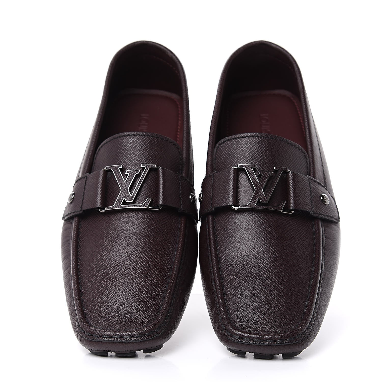 Louis Vuitton Taiga Monte Carlo Moccasin Loafers 10 Grizzli 5 of 10
