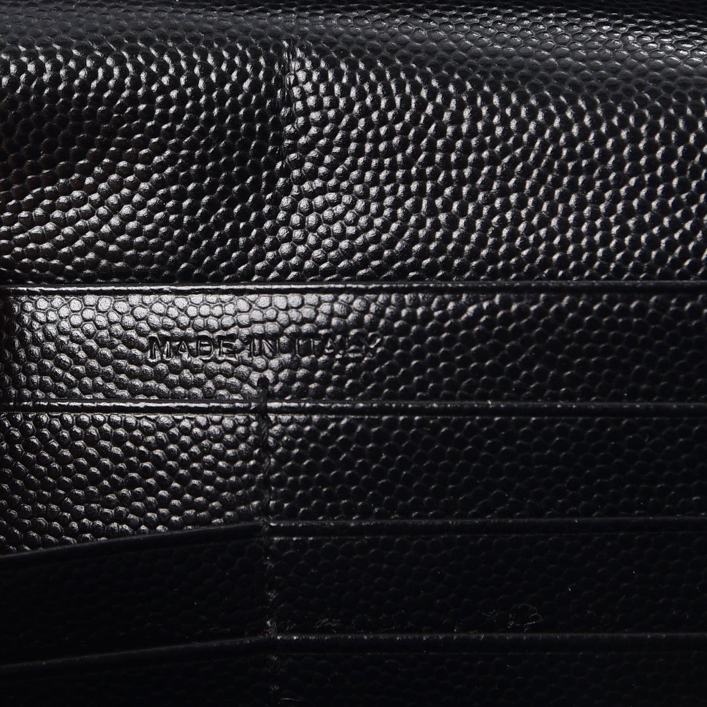 Grain De Poudre Matelasse Chevron Monogram Chain Wallet Black