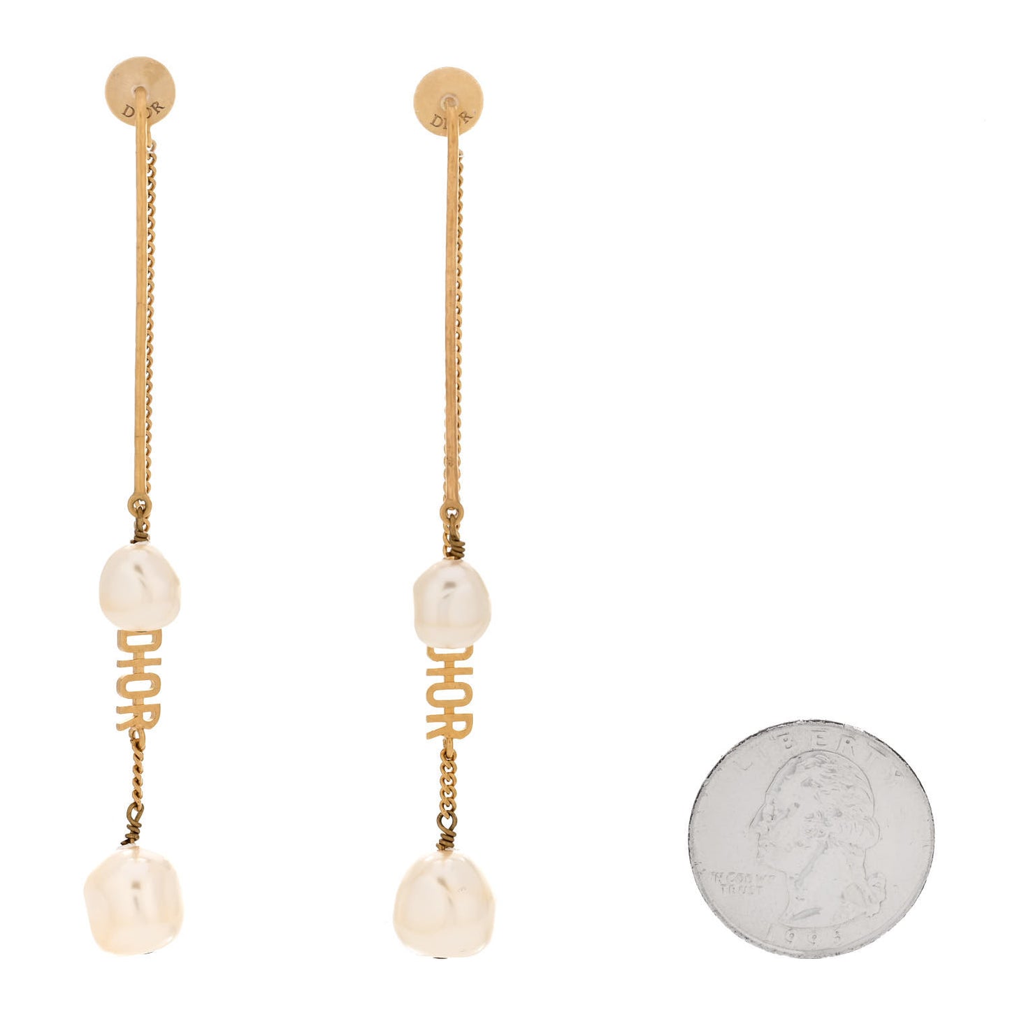 Pearl J'adior Dangle Earrings Gold