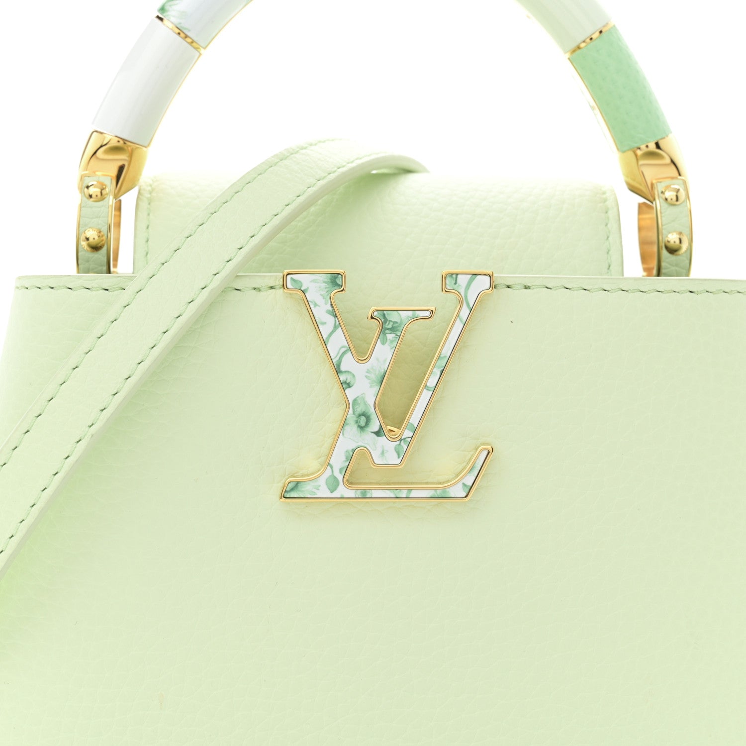 Louis Vuitton Taurillon Karung Mini Capucines Vert D'eau Green 7 of 10