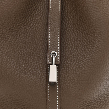 Hermes Taurillon Clemence Picotin Lock 18 PM Etoupe 8 of 11