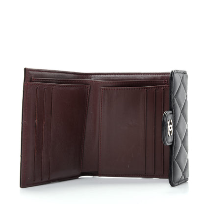 Chanel Lambskin Quilted Compact Flap Wallet Black 5 of 8