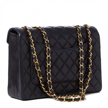 Chanel Lambskin Quilted Medium Single Flap Black 2 of 10