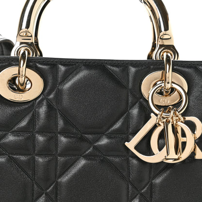 Christian Dior Calfskin Cannage Small The Lady 95.22 Black 8 of 10