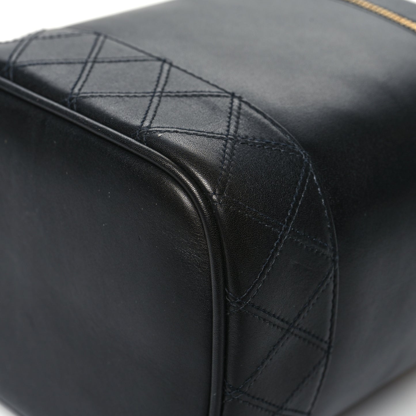Lambskin Vanity Cosmetic Case Black
