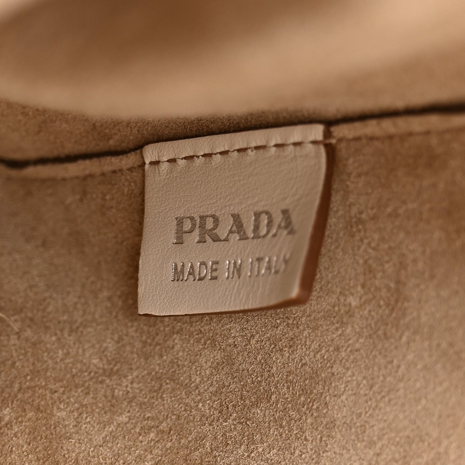 Prada City Calf Grommet Large Double Zip Tote Talco 6 of 12