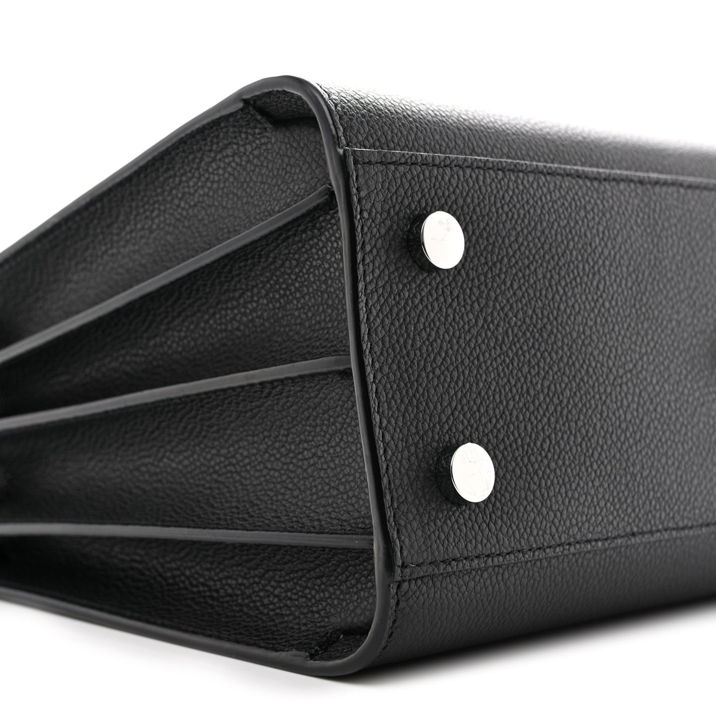 Grained Calfskin Baby Sac De Jour Black