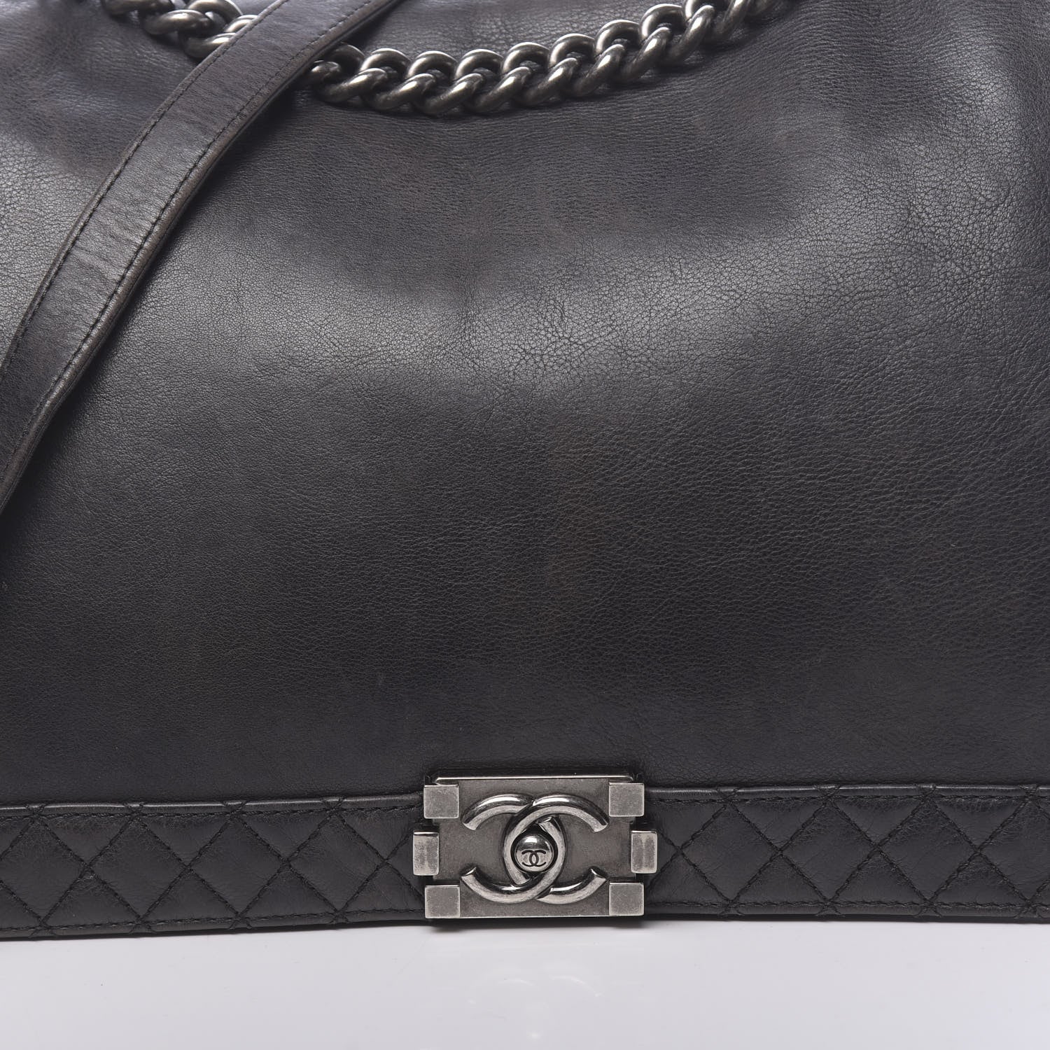 Chanel Calfskin Large Boy Reverso Flap Black 12 of 14