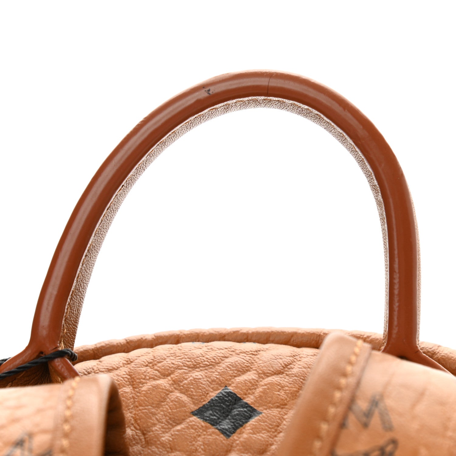 MCM Visetos Side Stud Mini Stark Backpack Cognac 10 of 10