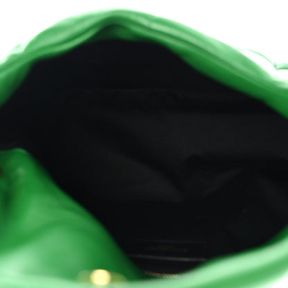 Saint Laurent Lambskin Quilted Medium Loulou Puffer Monogram Chain Satchel New Vert Praire 5 of 10