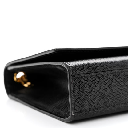 Saint Laurent Grain De Poudre Medium Classic Monogram Kate Satchel Black 9 of 17