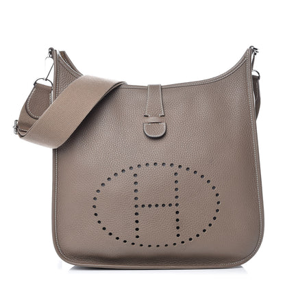 Hermes Taurillon Clemence Evelyne III GM Etoupe 1 of 10