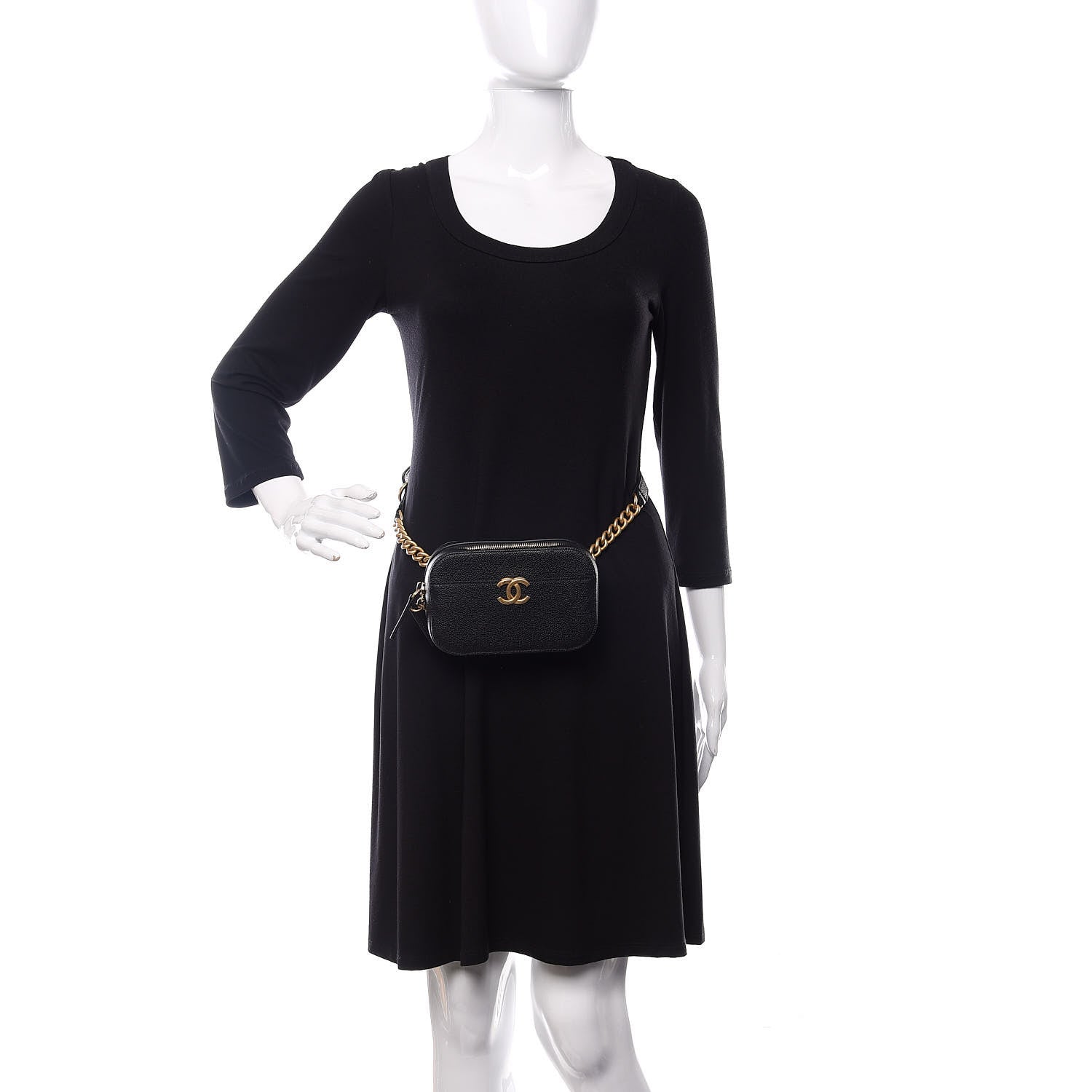 Chanel Caviar Quilted Waist Bag Black 2 of 11