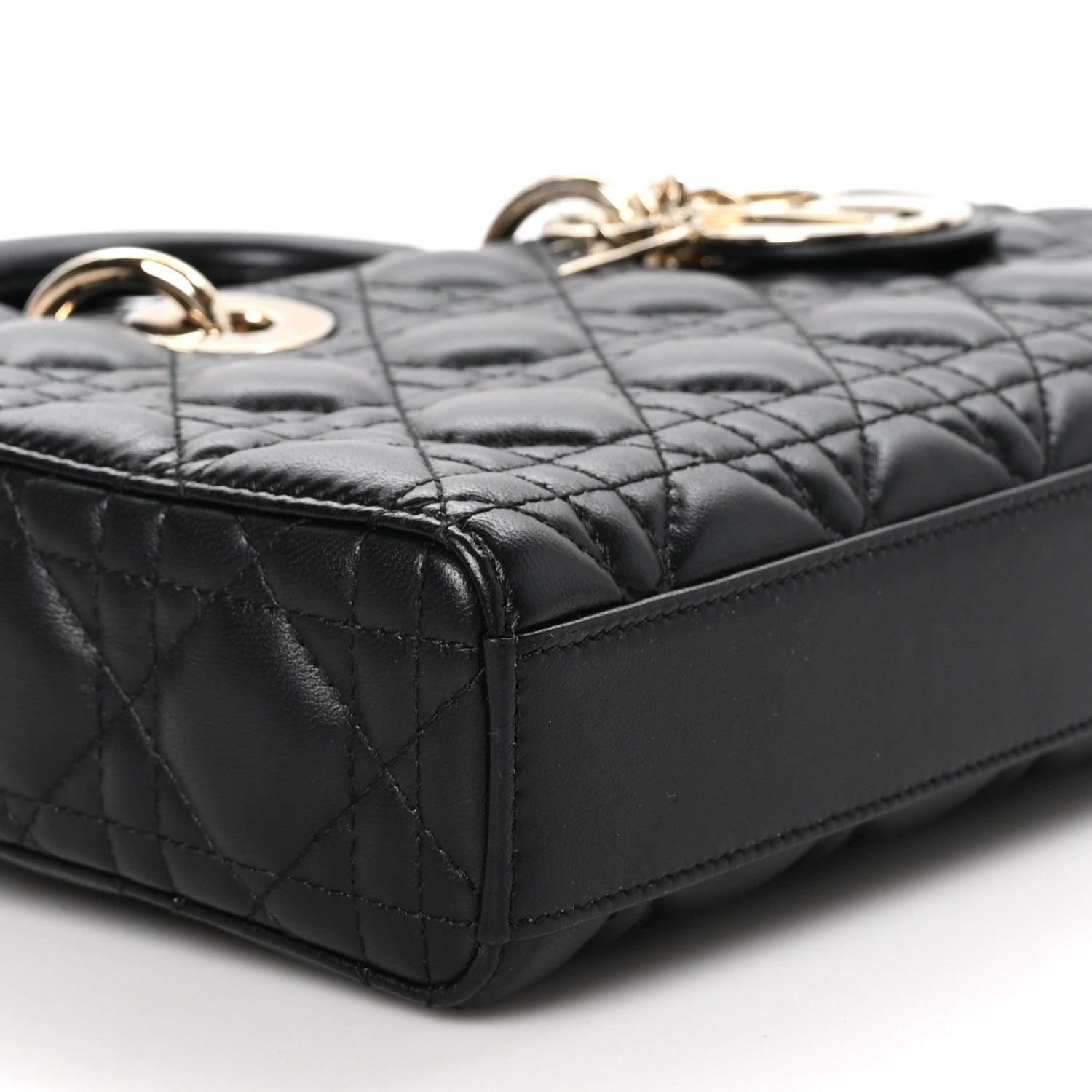 Christian Dior Lambskin Cannage Medium Lady D-Joy Black 8 of 9