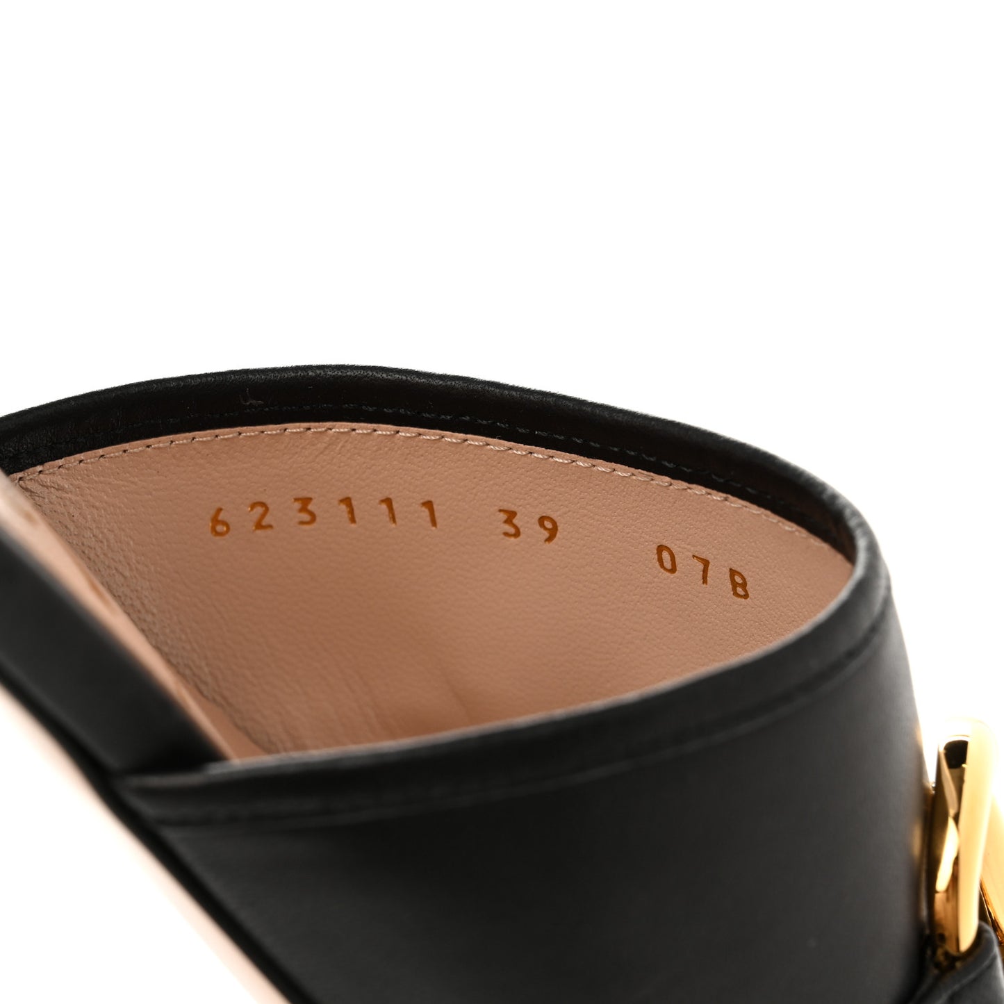 Nappa Horsebit Flat Slide Sandals 39 Black