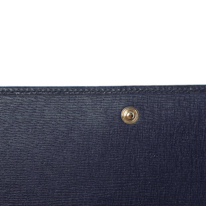 Gucci Textured Calfskin Medium Betty Chain Wallet Blue 9 of 9