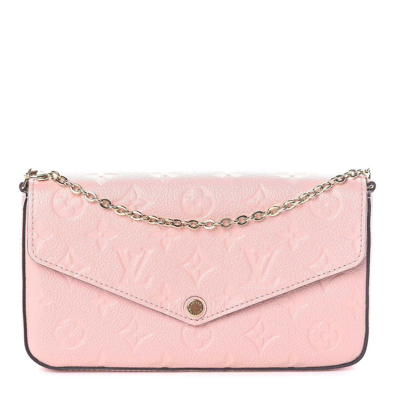 Louis Vuitton Empreinte Pochette Felicie Chain Wallet Rose Poudre 1 of 10
