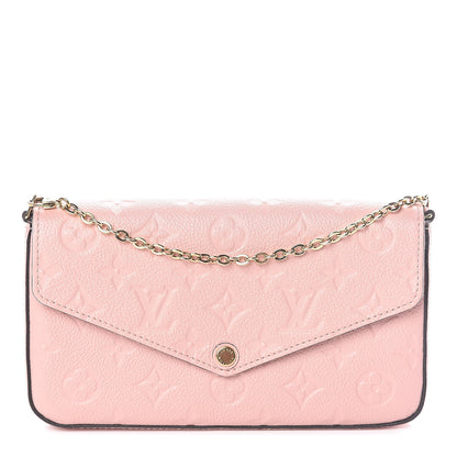 Louis Vuitton Empreinte Pochette Felicie Chain Wallet Rose Poudre 1 of 10
