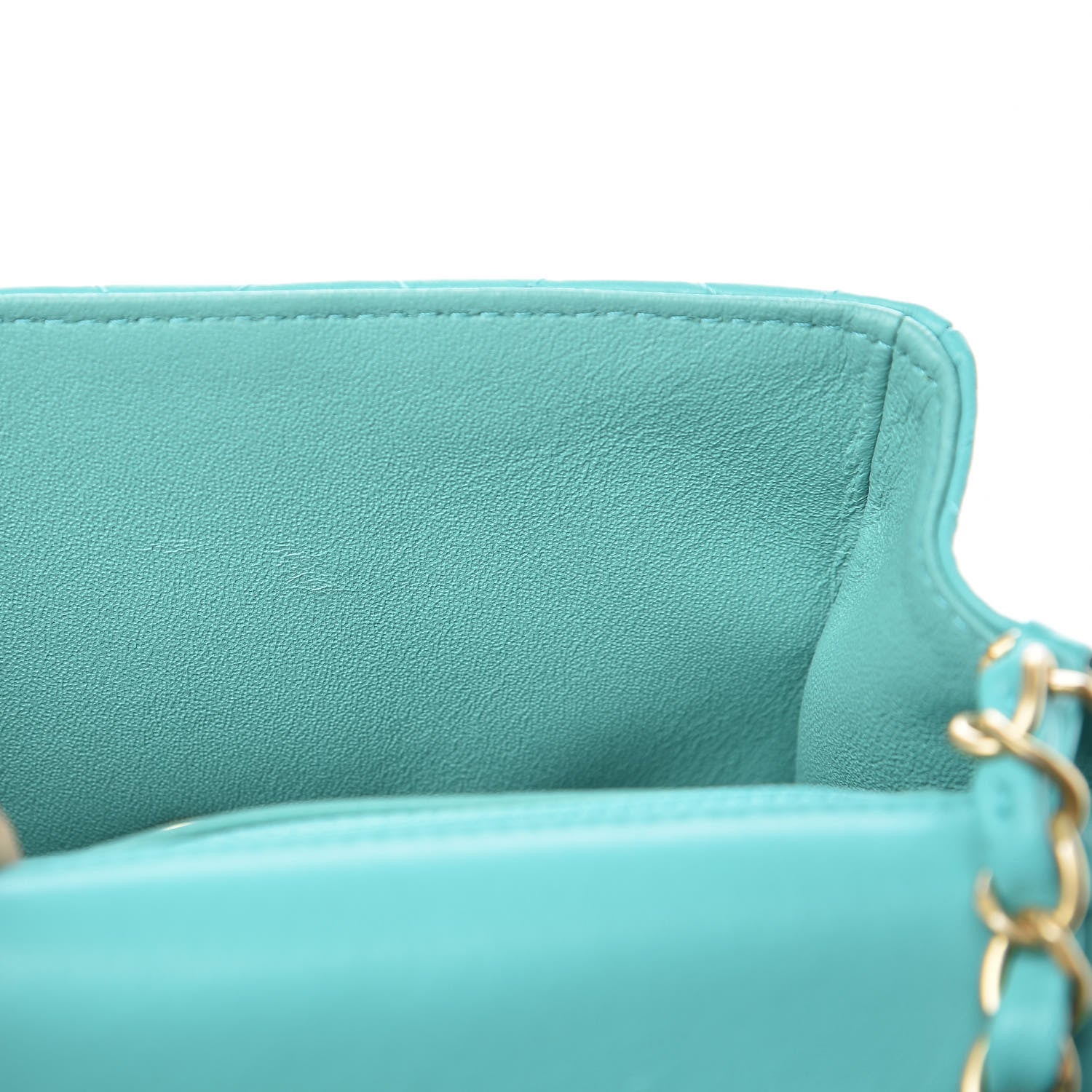 Chanel Lambskin Quilted Mini Square Flap Green 10 of 10