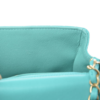 Chanel Lambskin Quilted Mini Square Flap Green 10 of 10