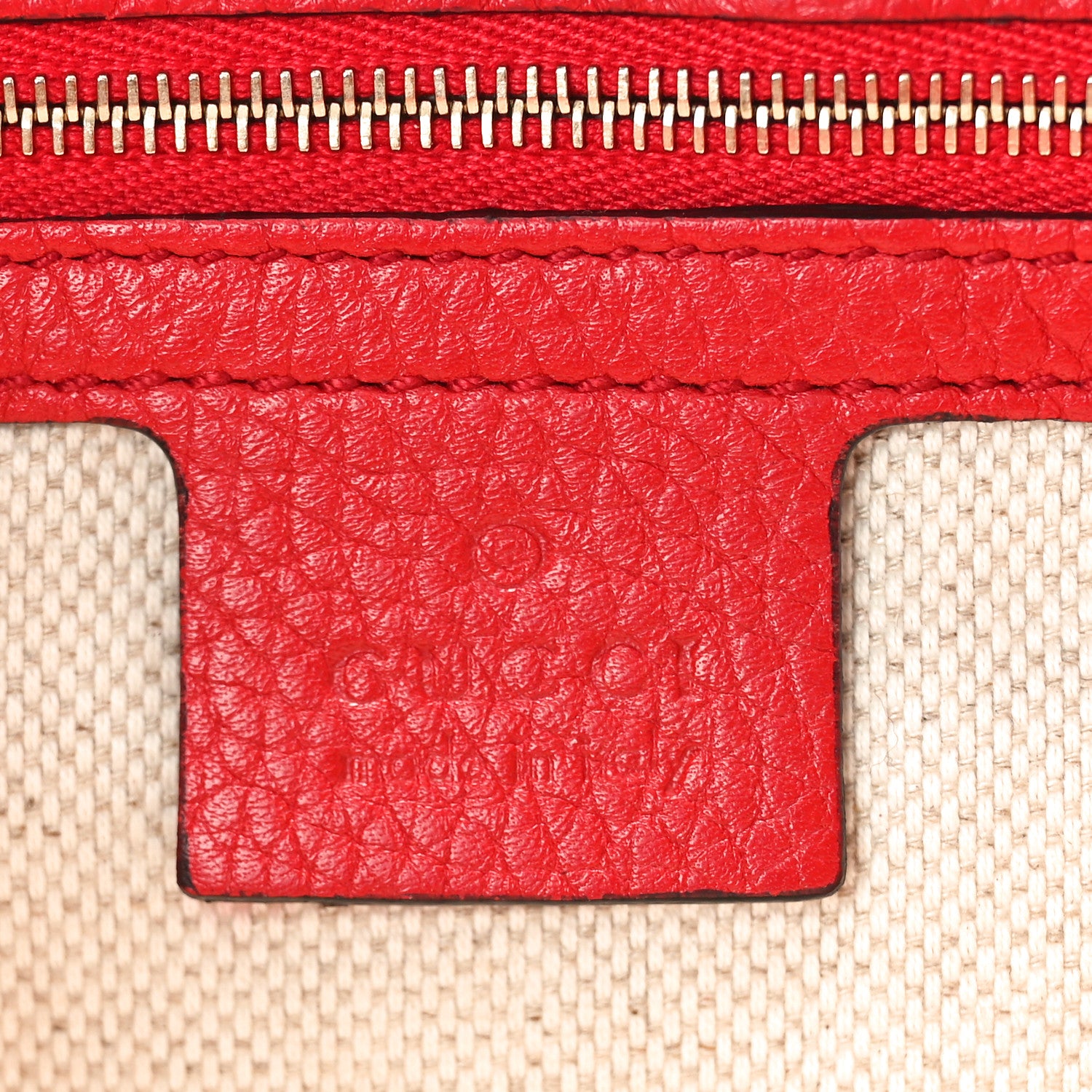 Gucci Pebbled Calfskin Medium Soho Flap Crossbody Vibrant Red 6 of 11