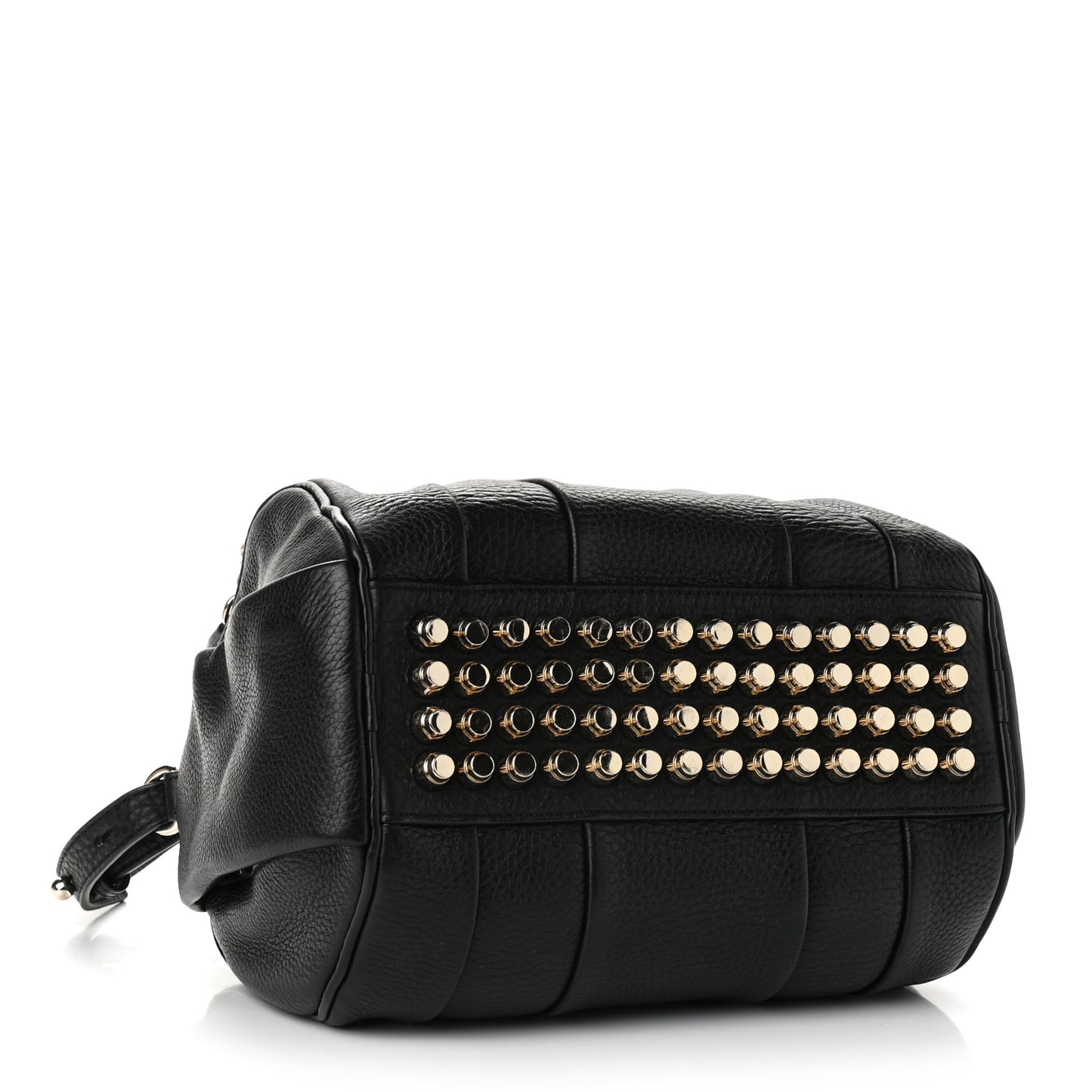 Pebbled Lambskin Rocco Black Antique Brass Hardware