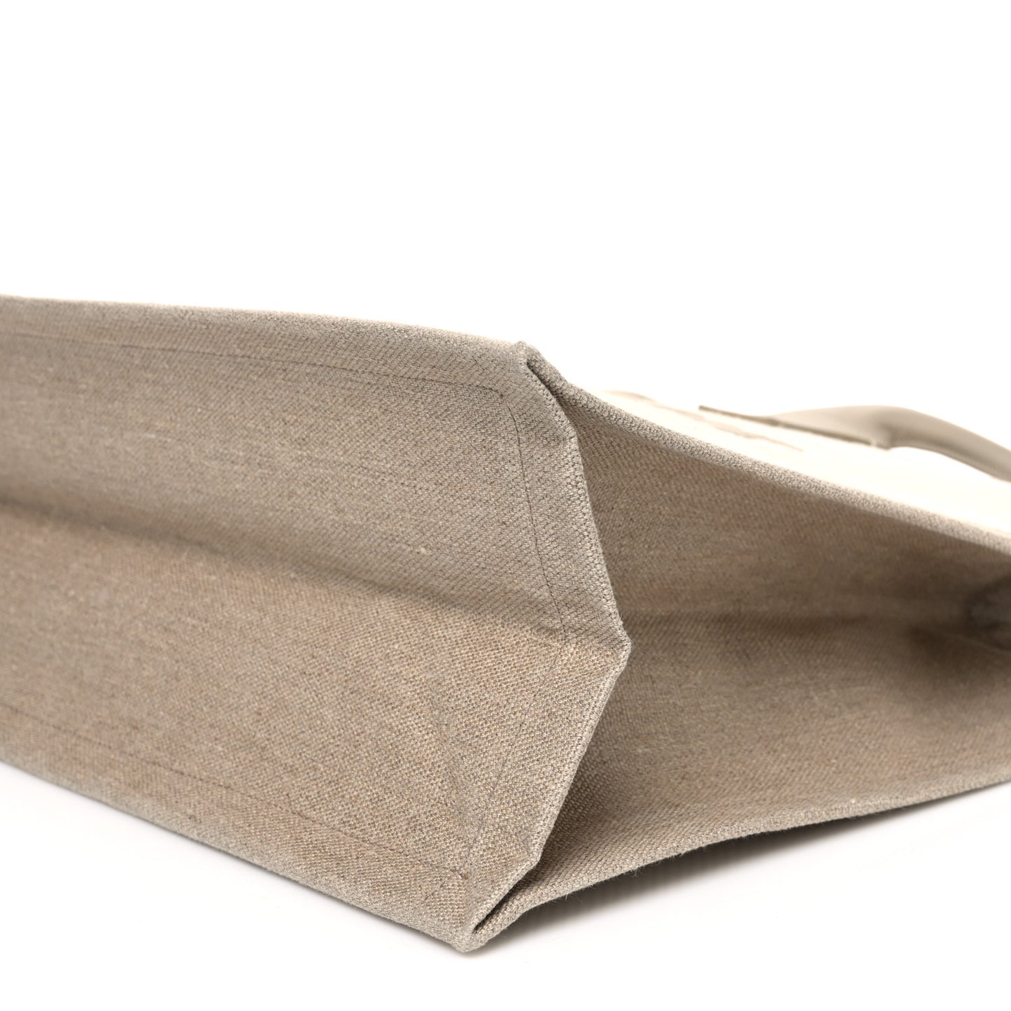 Linen Calfskin Rive Gauche Tote Beige Sea Salt