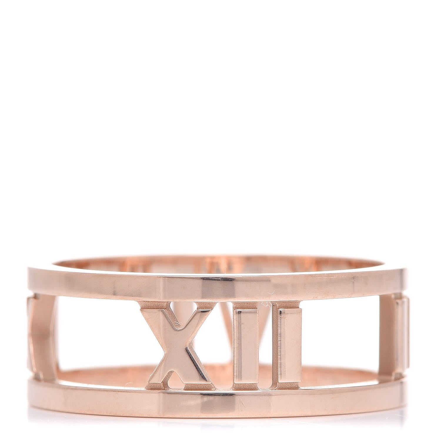 Tiffany 18K Rose Gold Atlas Open Ring 53 6.5 1 of 5