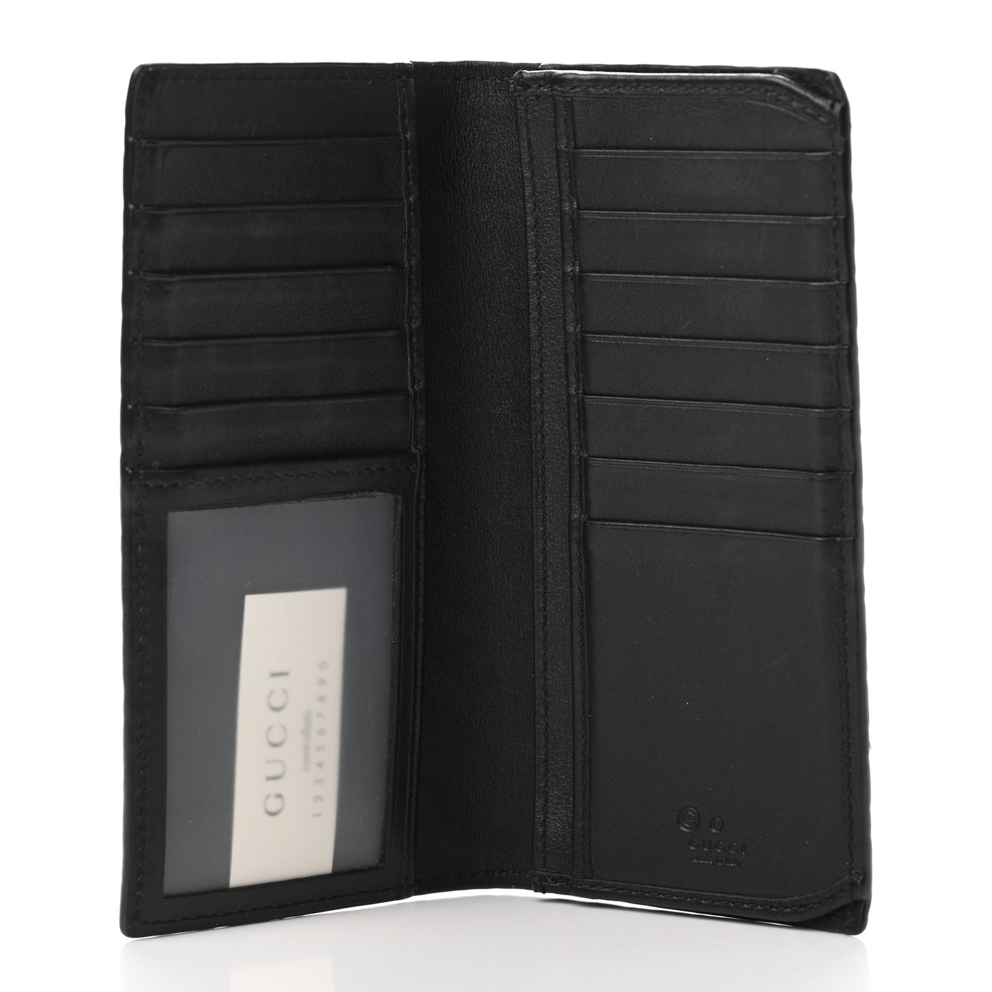 Microguccissima Bi-Fold Organizer Wallet Black