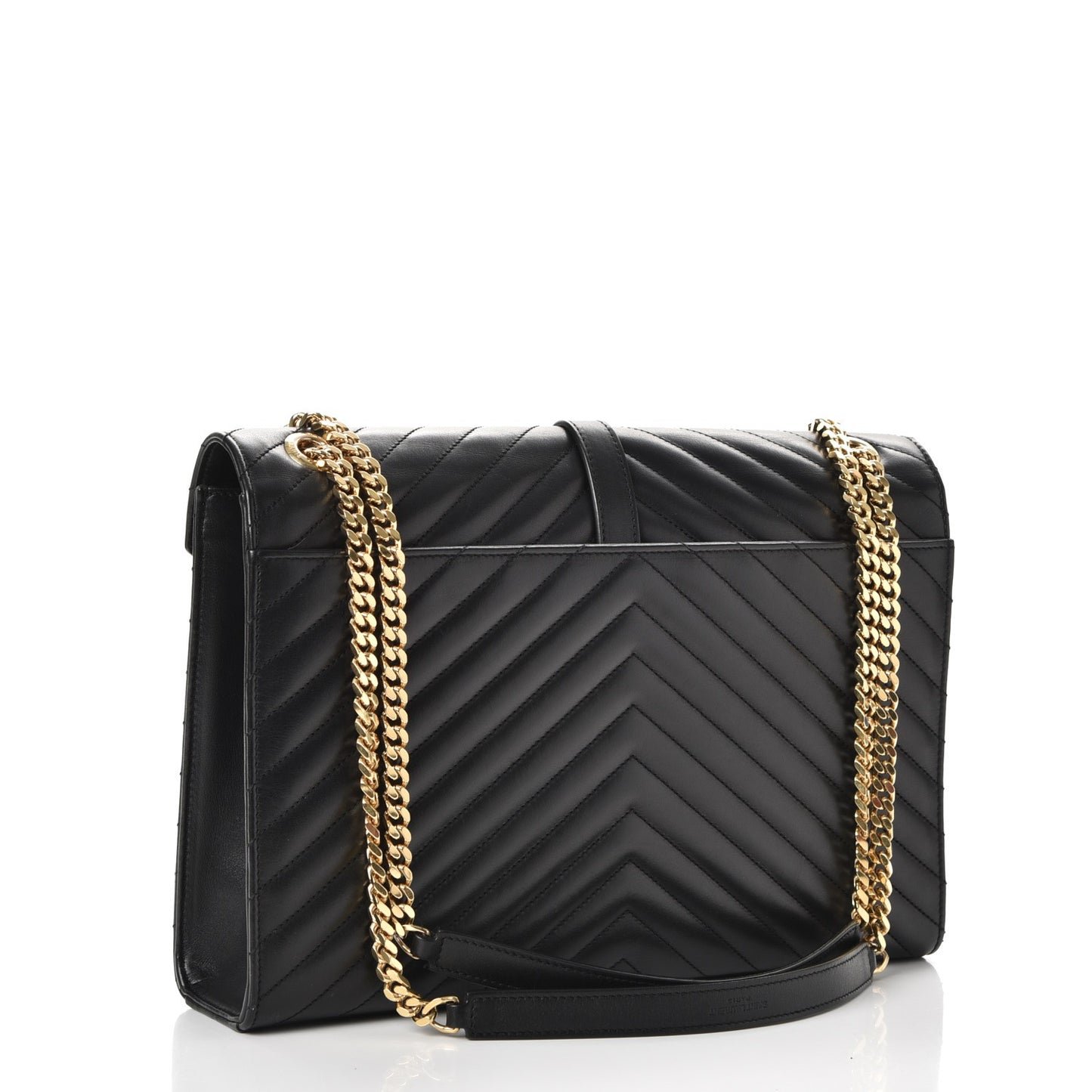 Smooth Calfskin Matelasse Large Monogram Satchel Black
