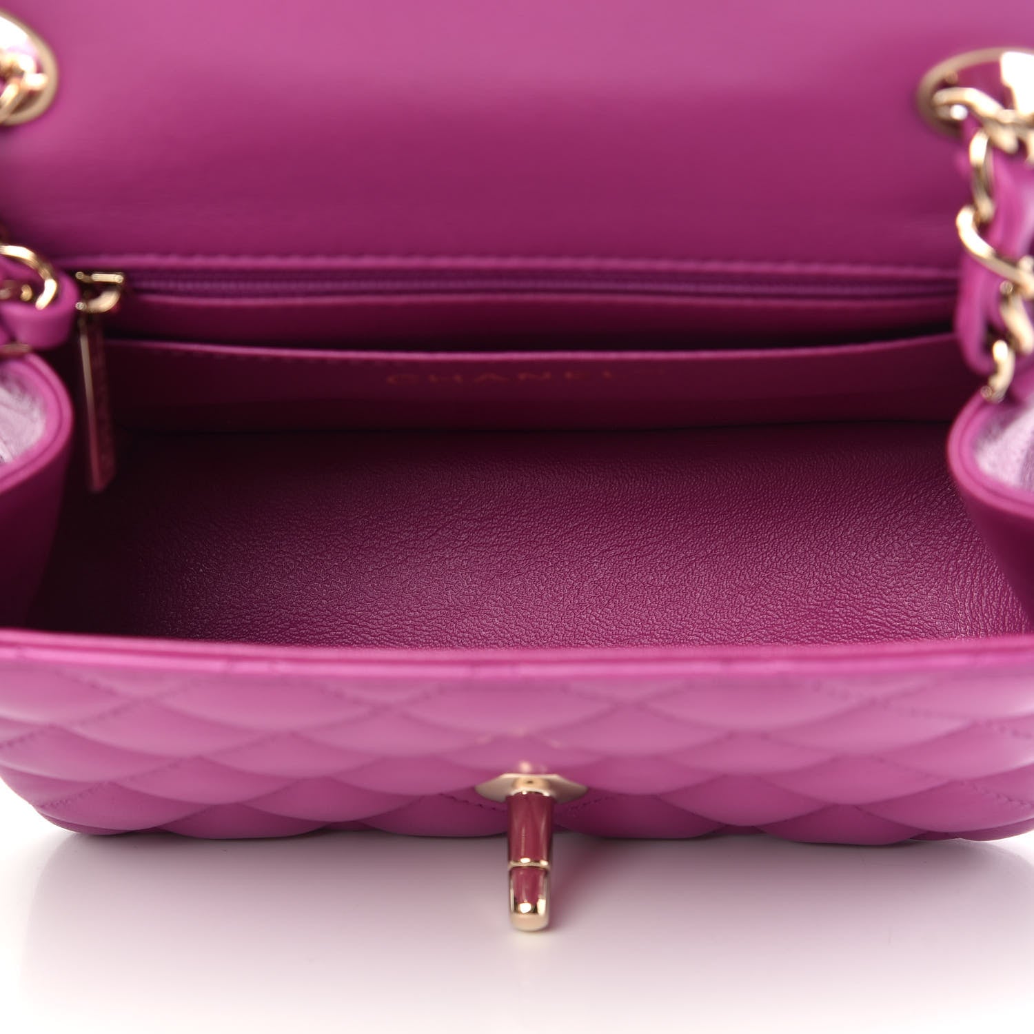Chanel Lambskin Quilted Mini Square Flap Purple 5 of 10