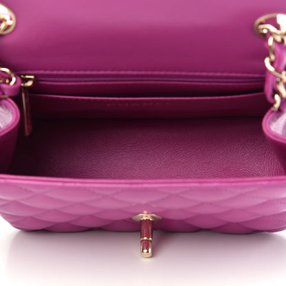 Chanel Lambskin Quilted Mini Square Flap Purple 5 of 10