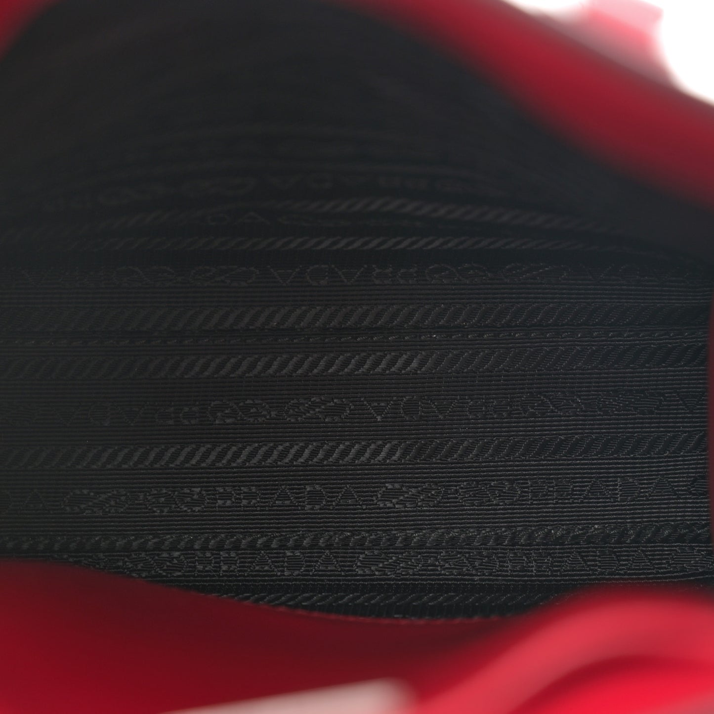 Soft Calfskin Triangle Logo Embossed Small Double Handle Crossbody Tote Rosso