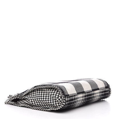 Stella McCartney Wool Plaid Falabella Fold Over Tote Black 4 of 8