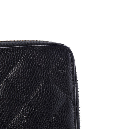 Chanel Caviar Quilted Large Zip Around Organizer Wallet Black 10 of 14