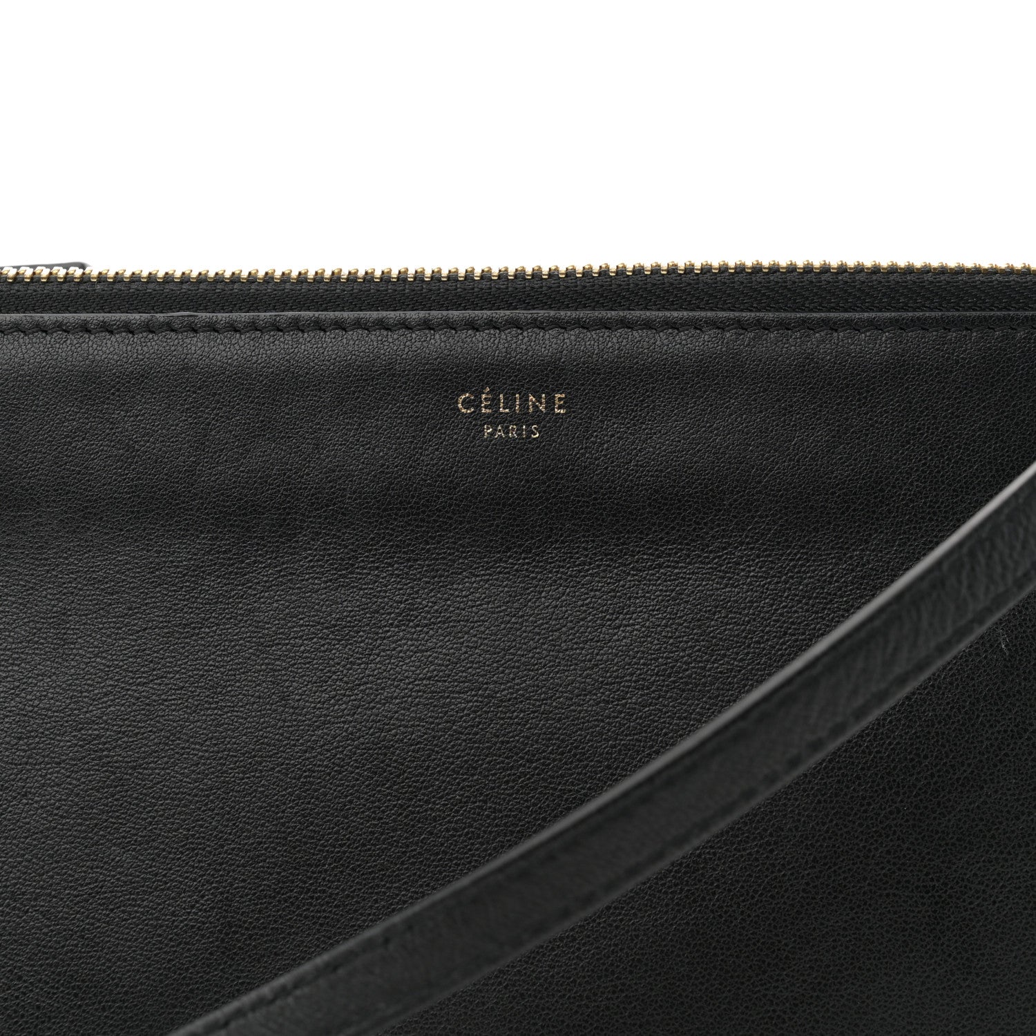 Celine Lambskin Large Trio Crossbody Bag Black 8 of 10