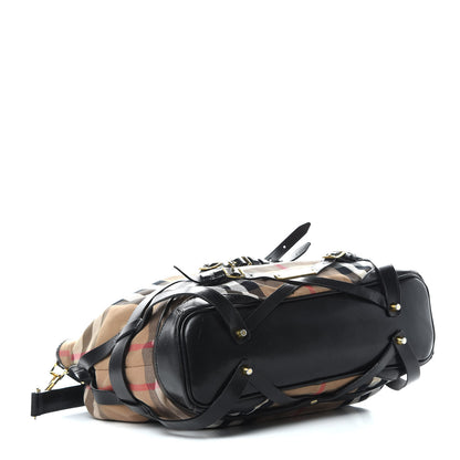 Burberry House Check Bridle Calfskin Medium Gosford Hobo Black 4 of 18