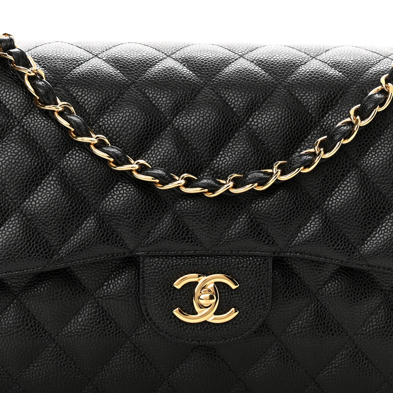 Chanel Caviar Quilted Jumbo Double Flap Black 8 of 11