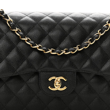 Chanel Caviar Quilted Jumbo Double Flap Black 8 of 11